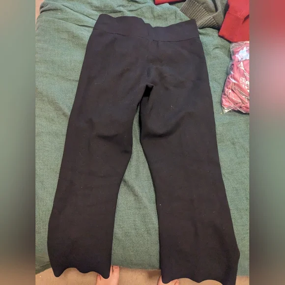 J. Crew Delaney Kick Flare Pintuck Front Knit Sweater Pants - Picture 3 of 4